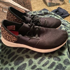 Black and cheetah print new balance